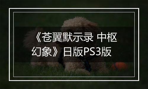 《苍翼默示录 中枢幻象》日版PS3版