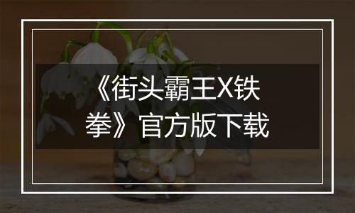 《街头霸王X铁拳》官方版下载