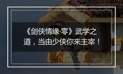 《剑侠情缘·零》武学之道，当由少侠你来主宰！