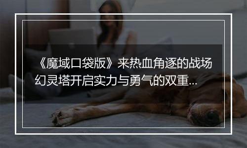 《魔域口袋版》来热血角逐的战场幻灵塔开启实力与勇气的双重比拼！