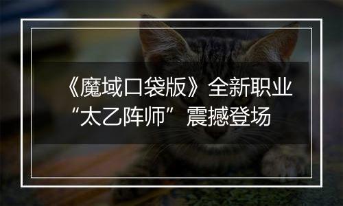 《魔域口袋版》全新职业“太乙阵师”震撼登场