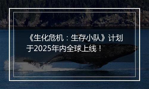 《生化危机：生存小队》计划于2025年内全球上线！