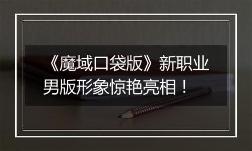 《魔域口袋版》新职业男版形象惊艳亮相！