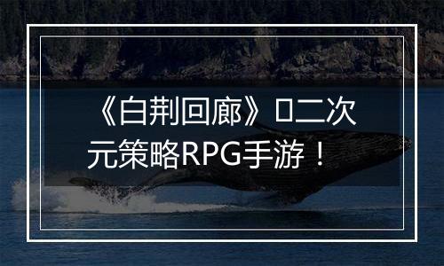 《白荆回廊》​二次元策略RPG手游！