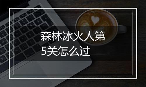 森林冰火人第5关怎么过