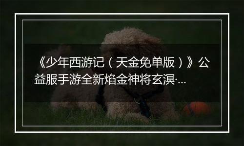 《少年西游记（天金免单版）》公益服手游全新焰金神将玄溟·敖丙情报抢先看！