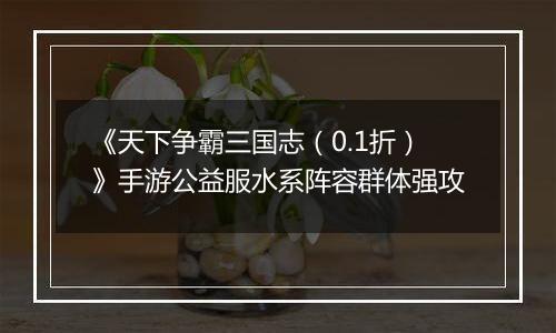《天下争霸三国志（0.1折）》手游公益服水系阵容群体强攻