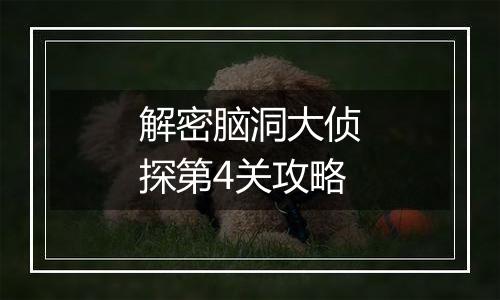 解密脑洞大侦探第4关攻略