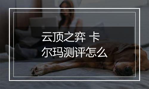 云顶之弈 卡尔玛测评怎么