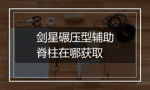 剑星碾压型辅助脊柱在哪获取