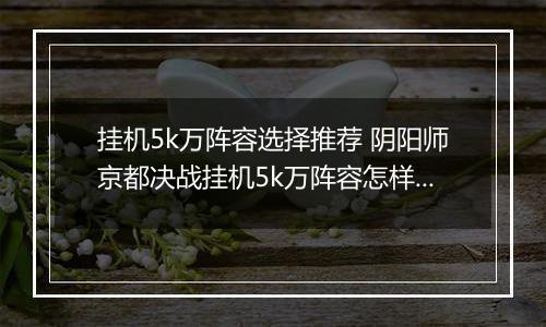挂机5k万阵容选择推荐 阴阳师京都决战挂机5k万阵容怎样选