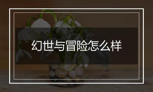 幻世与冒险怎么样