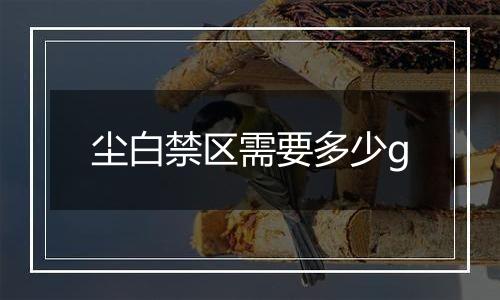 尘白禁区需要多少g