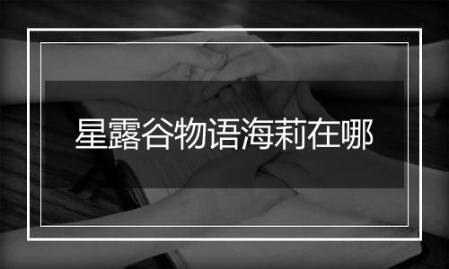 星露谷物语海莉在哪