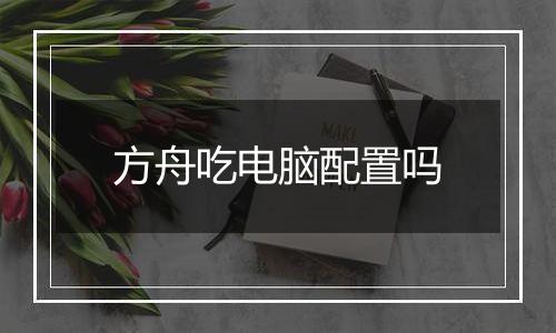 方舟吃电脑配置吗