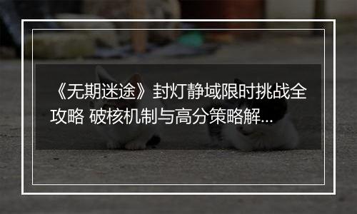 《无期迷途》封灯静域限时挑战全攻略 破核机制与高分策略解析