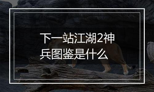 下一站江湖2神兵图鉴是什么