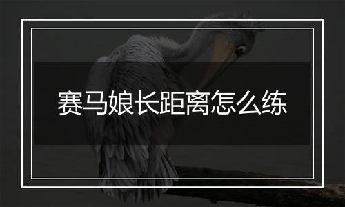 赛马娘长距离怎么练