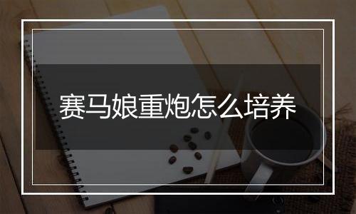 赛马娘重炮怎么培养