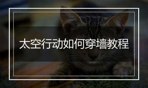 太空行动如何穿墙教程