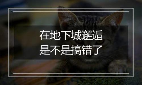 在地下城邂逅是不是搞错了