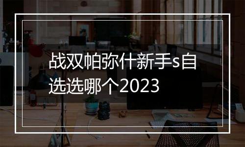 战双帕弥什新手s自选选哪个2023