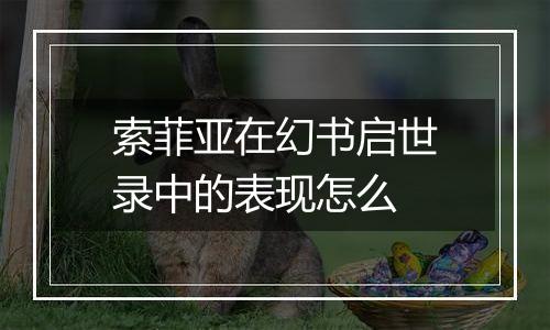 索菲亚在幻书启世录中的表现怎么