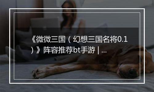 《微微三国（幻想三国名将0.1）》阵容推荐bt手游 | 新手实用阵容