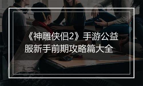 《神雕侠侣2》手游公益服新手前期攻略篇大全