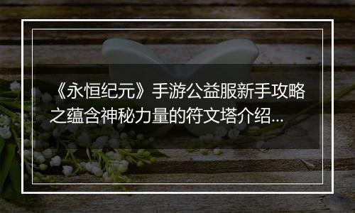 《永恒纪元》手游公益服新手攻略之蕴含神秘力量的符文塔介绍！