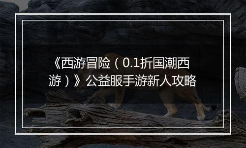 《西游冒险（0.1折国潮西游）》公益服手游新人攻略