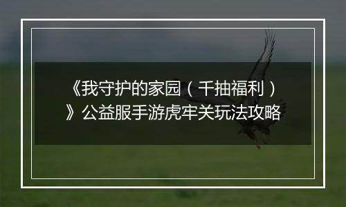 《我守护的家园（千抽福利）》公益服手游虎牢关玩法攻略