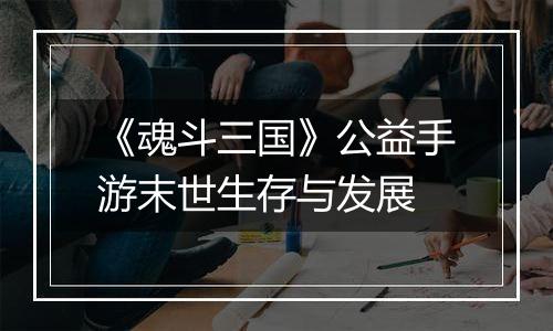 《魂斗三国》公益手游末世生存与发展