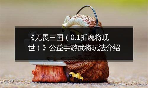 《无畏三国（0.1折魂将现世）》公益手游武将玩法介绍