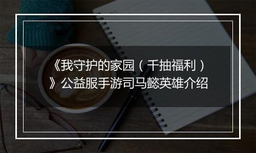 《我守护的家园（千抽福利）》公益服手游司马懿英雄介绍