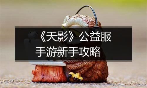 《天影》公益服手游新手攻略