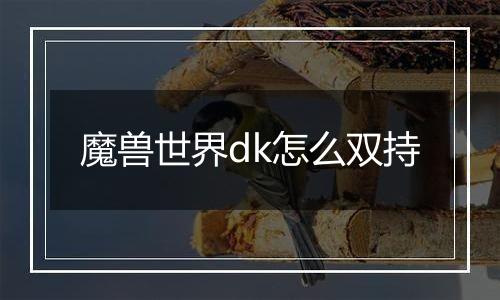 魔兽世界dk怎么双持