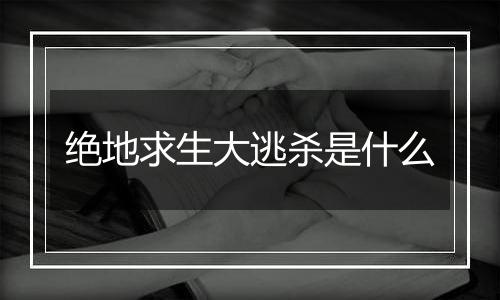 绝地求生大逃杀是什么