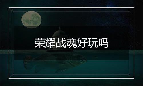 荣耀战魂好玩吗