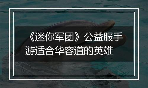《迷你军团》公益服手游适合华容道的英雄