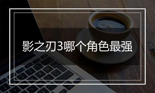 影之刃3哪个角色最强