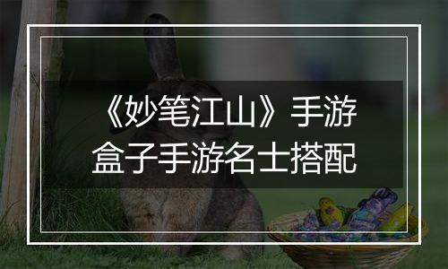 《妙笔江山》手游盒子手游名士搭配
