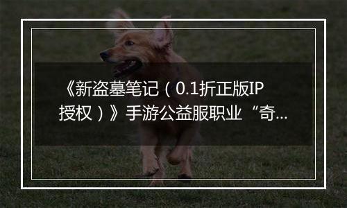 《新盗墓笔记(0.1折正版IP授权)》手游公益服职业“奇门”定位解析