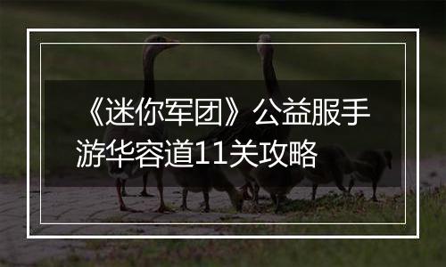 《迷你军团》公益服手游华容道11关攻略