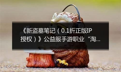 《新盗墓笔记（0.1折正版IP授权）》公益服手游职业“淘沙”技能定位解析