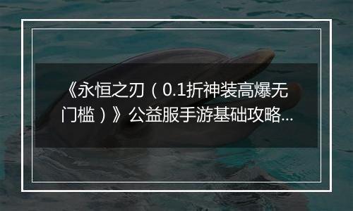 《永恒之刃（0.1折神装高爆无门槛）》公益服手游基础攻略—本服BOSS篇