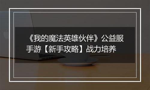 《我的魔法英雄伙伴》公益服手游【新手攻略】战力培养