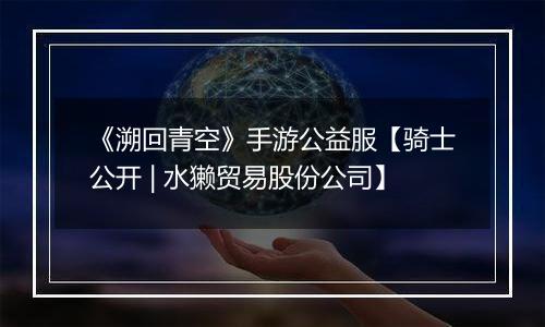 《溯回青空》手游公益服【骑士公开 | 水獭贸易股份公司】