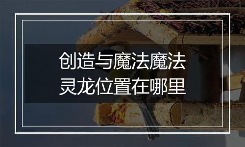 创造与魔法魔法灵龙位置在哪里
