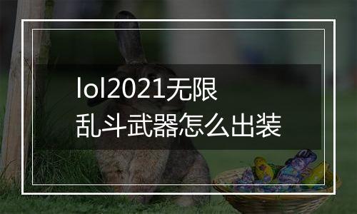 lol2021无限乱斗武器怎么出装